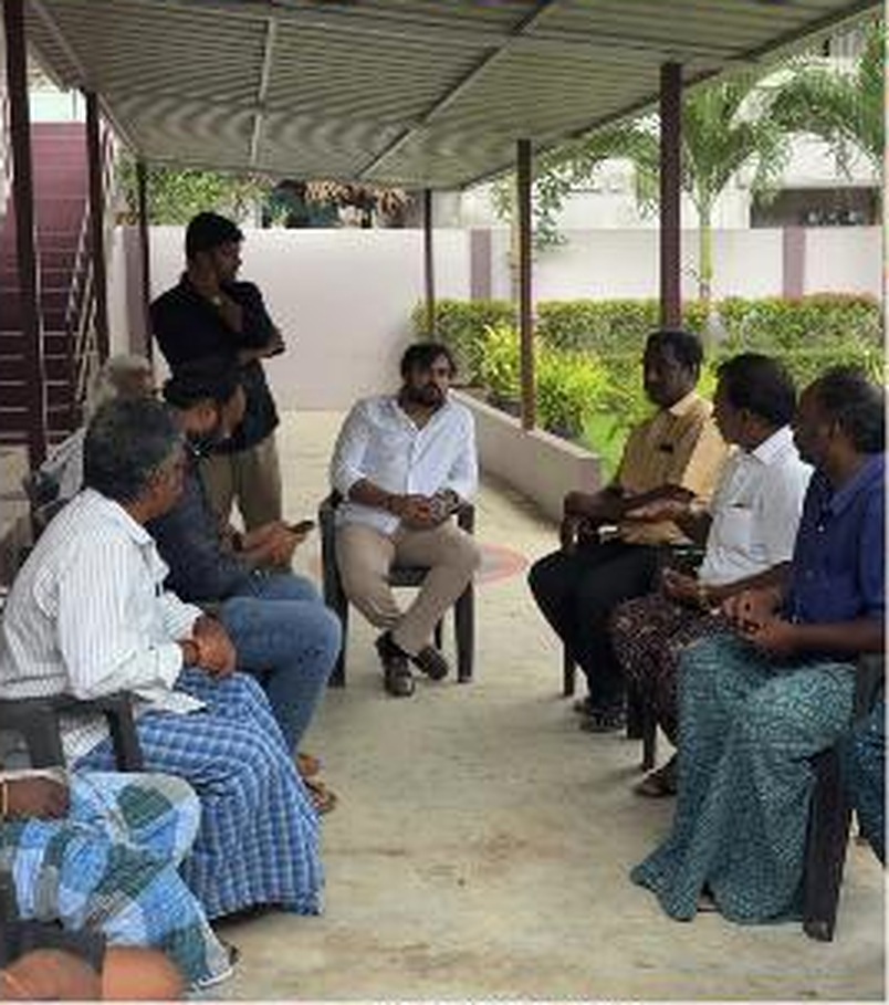 Weekly listening session with farmers and village elders.